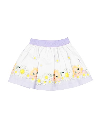 MONNALISA Skirt White 100% Cotton, Polyamide