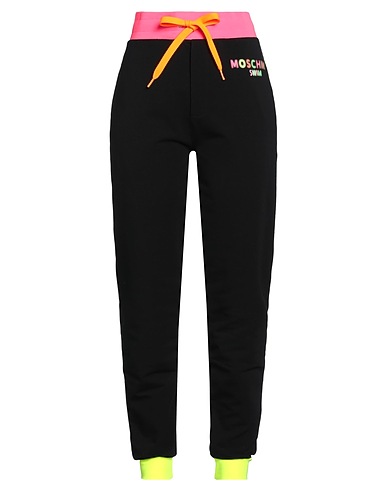 MOSCHINO Casual trouser SWIM Black 95% Cotton, 5% Eco Polyester
