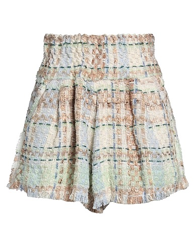 IRO Shorts & Bermuda Cream 47% Synthetic fibers, 33% Cotton, 10% Viscose, 9% Linen, 1% Metallic fiber
