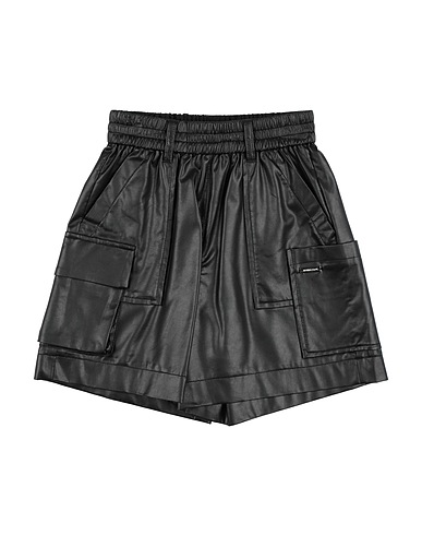 MONNALISA Shorts & Bermuda Black 100% Polyester, Cotton