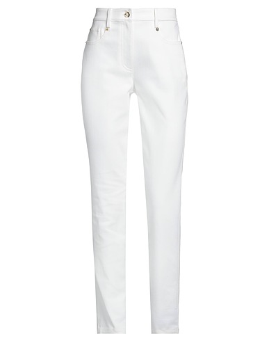 ST. JOHN Denim trousers White 75% Cotton, 24% Polyester, 1% Elastane