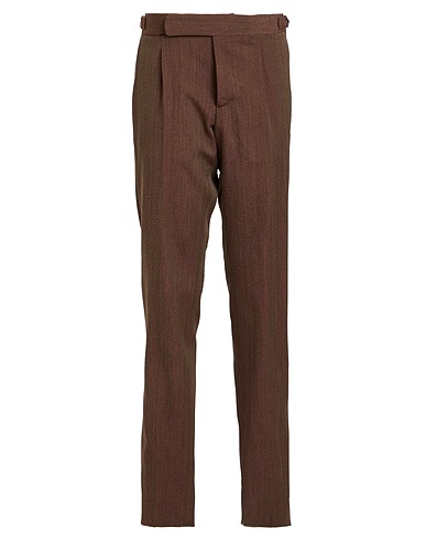 LARDINI Casual pants Brown 100% Wool
