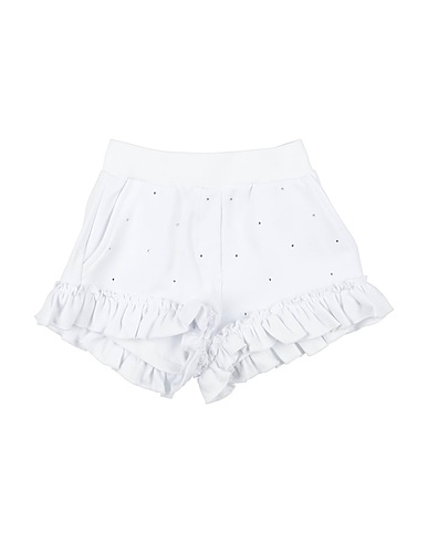 MONNALISA Shorts & Bermuda White 95% Cotton, 5% Elastane