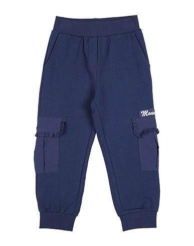 MONNALISA Casual trouser Navy blue 95% Cotton, 5% Elastane