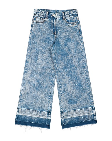 MONNALISA Denim trousers Blue 85% Cotton, 14% Polyester, 1% Elastane