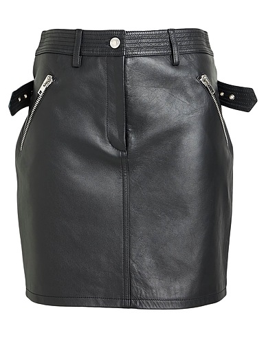 MOSCHINO Mini skirt Black 100% Sheepskin