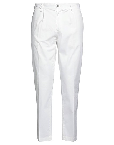 DEVORE INCIPIT Casual trouser White 97% Cotton, 3% Elastane
