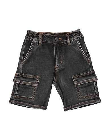 MONNALISA Denim trousers Black 77% Cotton, 21% Polyester, 2% Elastane