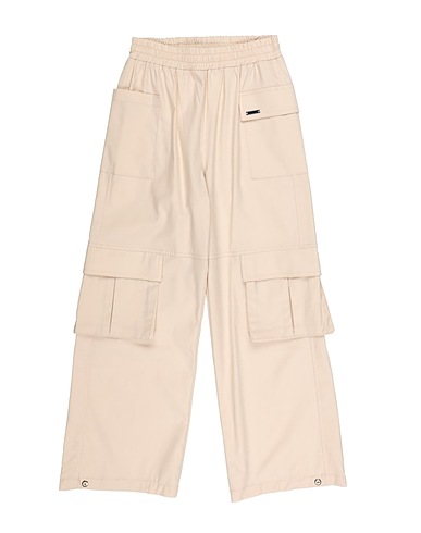 MONNALISA Casual trouser Beige 71% Cotton, 26% Polyamide, 3% Elastane