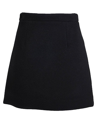 PATOU Mini skirt Black 72% Wool, 25% Polyamide, 3% Cashmere
