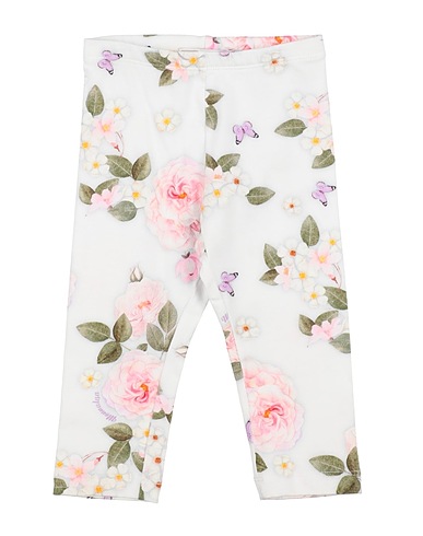 MONNALISA Leggings White 93% Cotton, 7% Elastane