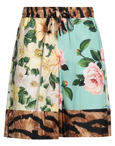 DOLCE&GABBANA Shorts & Bermuda Light green 80% Cotton, 20% Silk