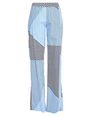 MANILA GRACE Casual pants Sky blue 100% Cotton