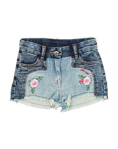 MONNALISA Denim shorts Blue 89% Cotton, 10% Polyester, 1% Elastane