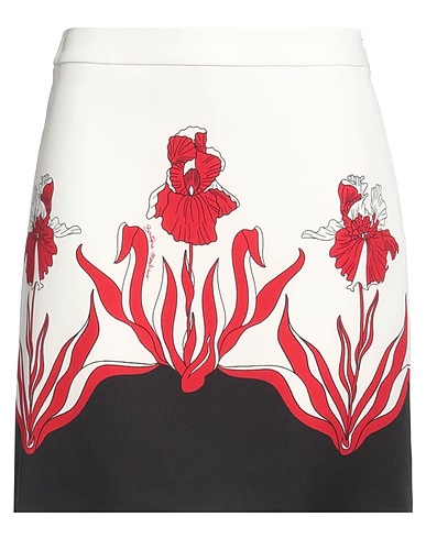 BOUTIQUE MOSCHINO Mini skirt Ivory 90% Polyester, 10% Elastane