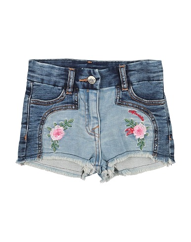 MONNALISA Denim shorts Blue 89% Cotton, 10% Polyester, 1% Elastane