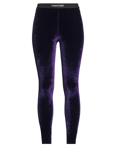 TOM FORD Leggings Dark purple 77% Viscose, 21% Polyamide, 2% Elastane, Polyester