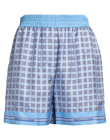 BURBERRY Shorts & Bermuda Light blue 100% Silk