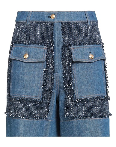 BOUTIQUE MOSCHINO Denim shorts Blue 100% Cotton, Viscose, Polyamide