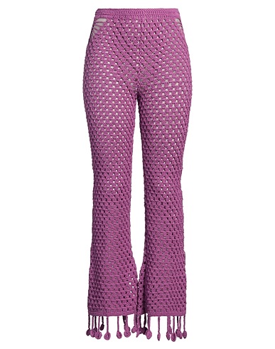 MOSCHINO Casual trouser COUTURE Mauve 78% Cotton, 22% Polyamide