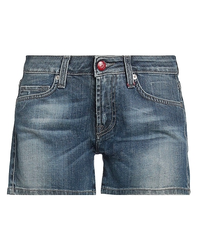 ROŸ ROGER'S Denim shorts Blue 98% Cotton, 2% Elastane