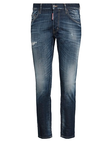 DSQUARED2 Denim pants Blue 98% Cotton, 2% Elastane, Calfskin