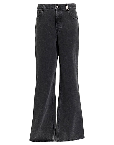 MCQUEEN Denim trousers Black 100% Cotton