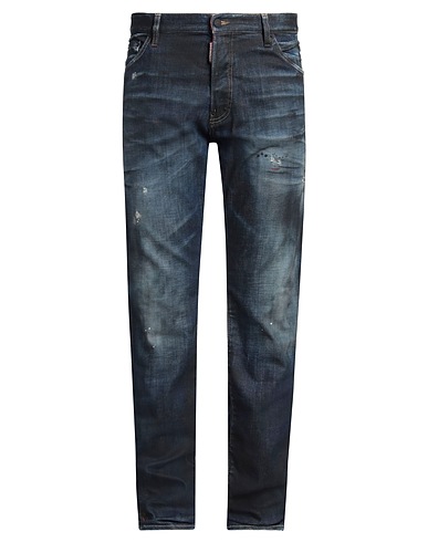 DSQUARED2 ジーンズ ブルー コットン 98% / ポリウレタン 2% / 牛革（カーフ）