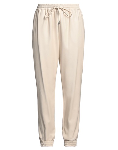 BOUTIQUE MOSCHINO Casual trouser Cream 100% Polyester, Polyurethane resin