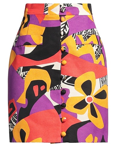 MOSCHINO Minigonna COUTURE Viola 65% Cotone, 35% Viscosa
