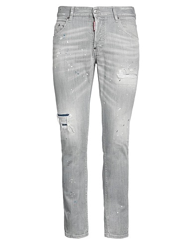 DSQUARED2 Denim pants Light grey 98% Cotton, 2% Elastane