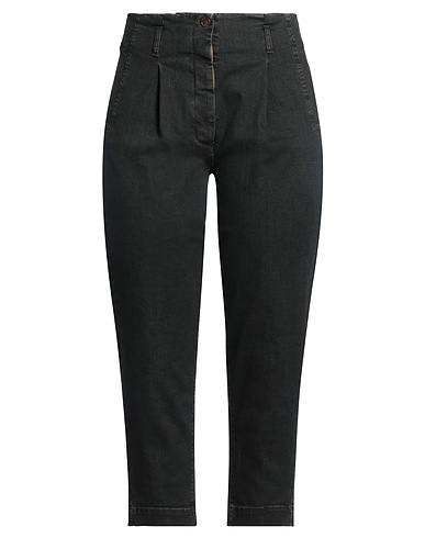 KILTIE Denim trousers Black 97% Cotton, 3% Elastane