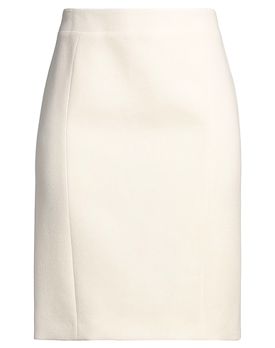 MOSCHINO Midi skirt COUTURE Ivory 100% Virgin Wool