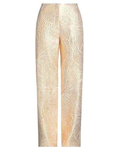 FORTE_FORTE Casual trouser Gold 50% Polyamide, 27% Polyester, 15% Cotton, 8% Metallic Polyester