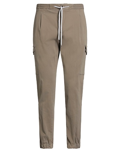 PT Torino Casual trouser Sage green 69% Modal, 28% Cotton, 3% Elastane