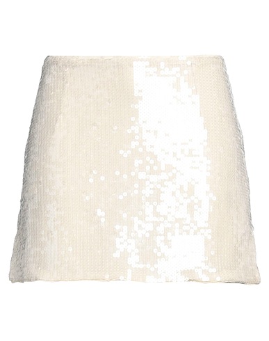 ROTATE BIRGER CHRISTENSEN Mini skirt Ivory 95% Polyester, 5% Elastane