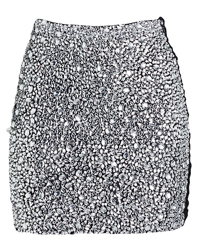 GESTUZ Mini-jupe Noir 95% Polyester, 5% Élasthanne