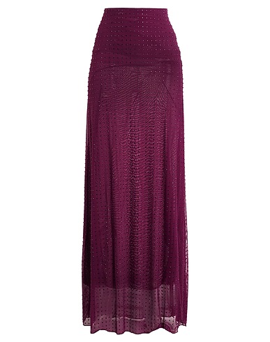 PINKO Long skirt Plum 82% Polyamide, 18% Elastane, Glass
