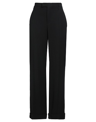 BRUNELLO CUCINELLI Casual trouser Black 55% Viscose, 45% Virgin Wool, Brass