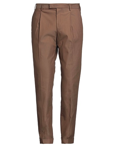 PT Torino Casual pants Brown 63% Cotton, 34% Polyamide, 3% Elastane