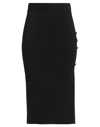 VERSACE JEANS COUTURE Midi skirt Black 72% Viscose, 28% Polyamide