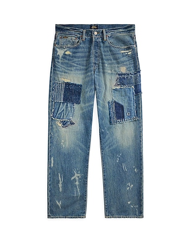 POLO RALPH LAUREN Denim trousers VINTAGE CLASSIC DISTRESSED JEAN
 Blue 100% Cotton