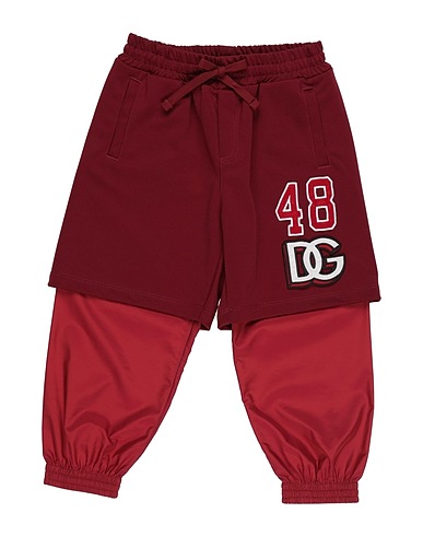DOLCE&GABBANA Casual trouser Burgundy 93% Polyester, 7% Cotton, Viscose