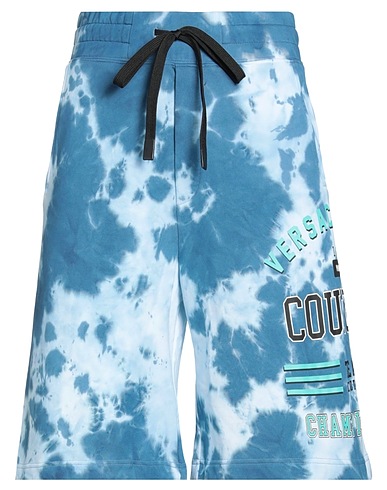 VERSACE JEANS COUTURE Shorts & Bermuda Slate blue 100% Cotton, Elastane