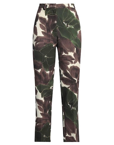 MALÌPARMI Casual pants Dark green 92% Polyester, 8% Elastane