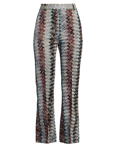 MISSONI Casual trouser Silver 61% Viscose, 21% Metallic fiber, 18% Polyamide