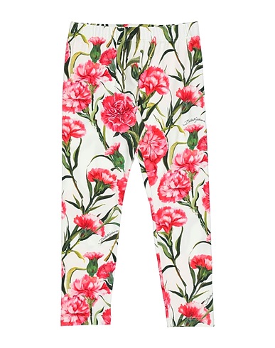DOLCE&GABBANA Leggings White 90% Cotton, 10% Elastane