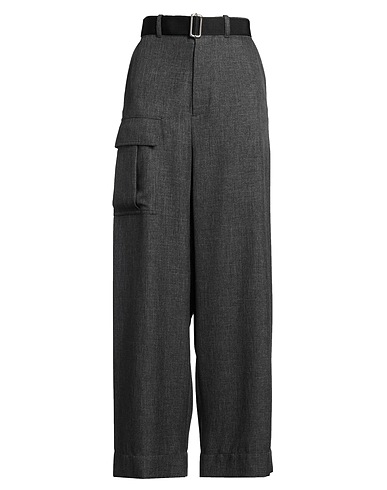 PLAN C パンツ チャコール ポリエステル 100%