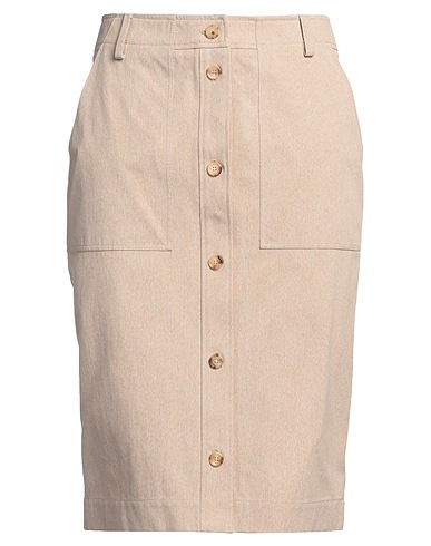 MOSCHINO Midi skirt Sand 100% Cotton