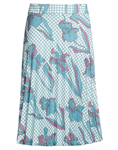 BOUTIQUE MOSCHINO Midi skirt Pastel blue 90% Polyester, 10% Elastane